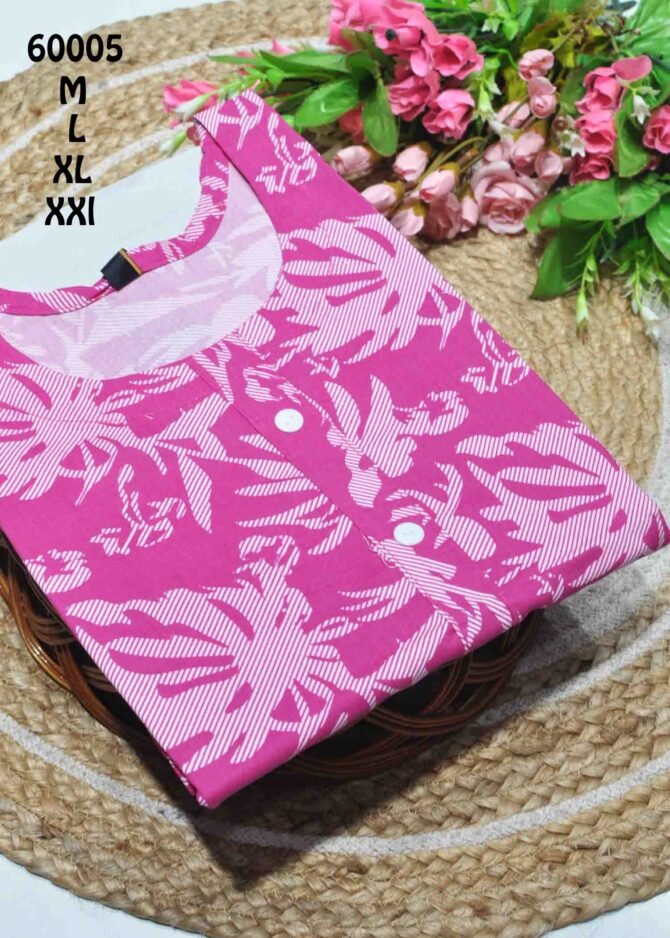 Poovizhi -60005 Dark Pink Color Women's Rayon Fabric Printed kurties CM1233318 [LR1B]