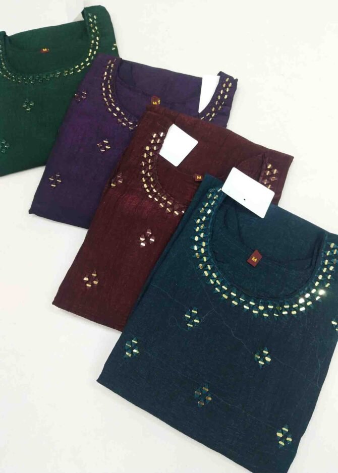 Arunthathy - 3104-M-L  Dark Green Color Jimmy Choo Readymade Kurti CM1219363 [RR3B]