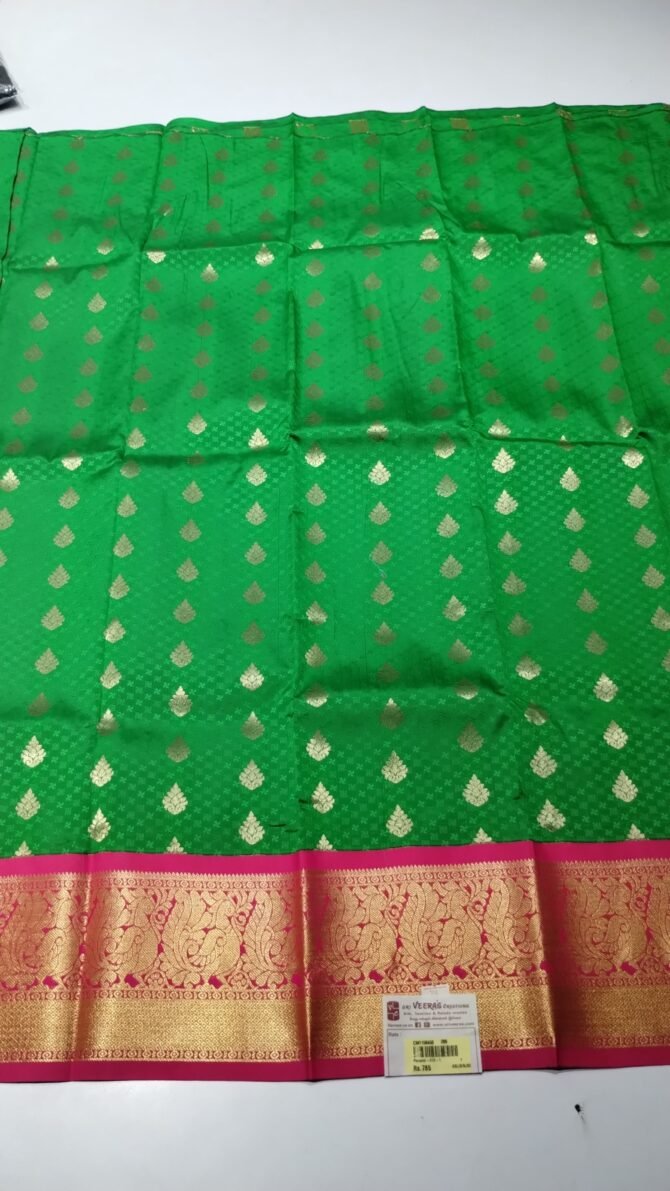 Radha 06785-A green color pavadai sattai materials CM1158450