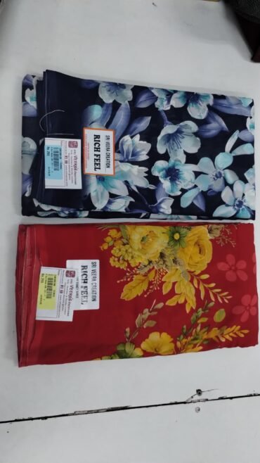 Renial 06255-A Blue(7) & Red(7) color Synthetic sarees CM1205128, cm1085788