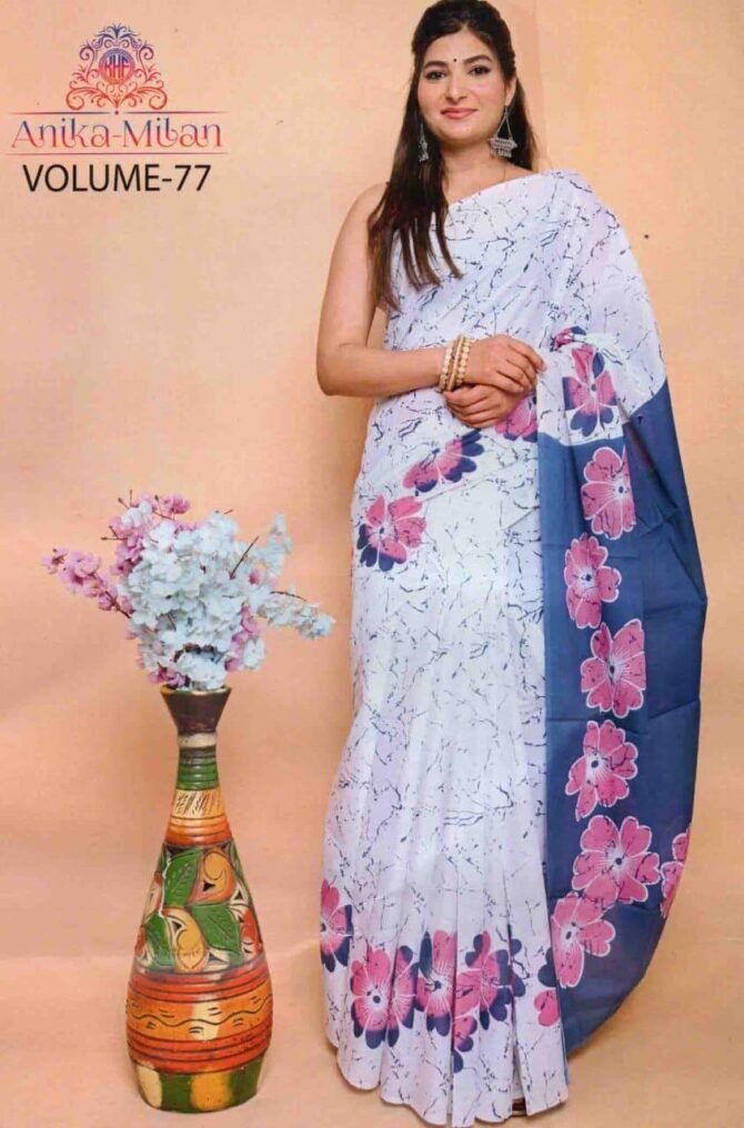 Anika-Milan - 0640 & 0641 Mul Mul Cotton saree CM1230853