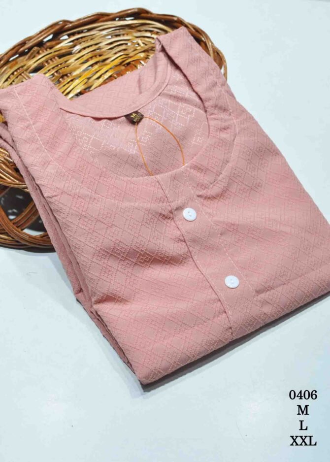 Ashwini -0406  Peach Color Popcorn Readymade Kurti CM1246102 [LR1C]