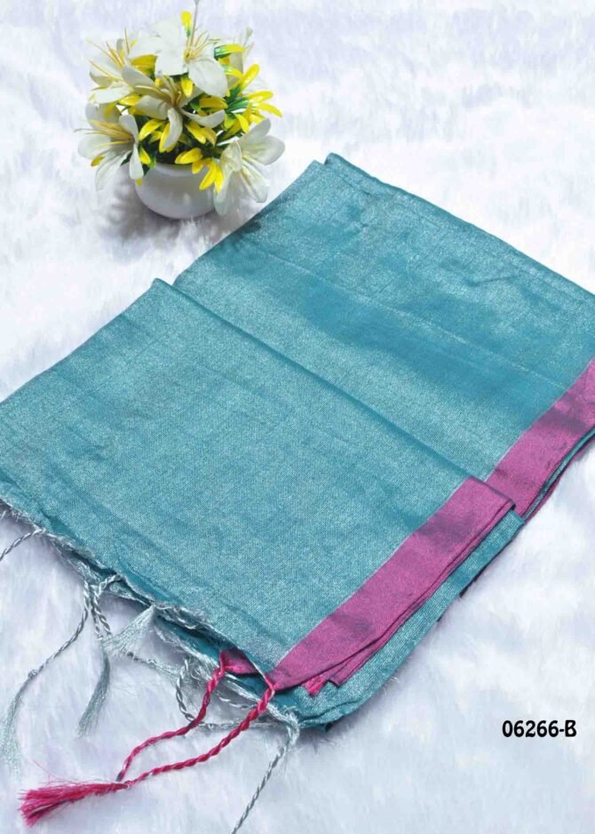 Yashika - 06266-B  Ocean Blue Color Excellent Plain Uppada Saree CM1210320 (RR2E)