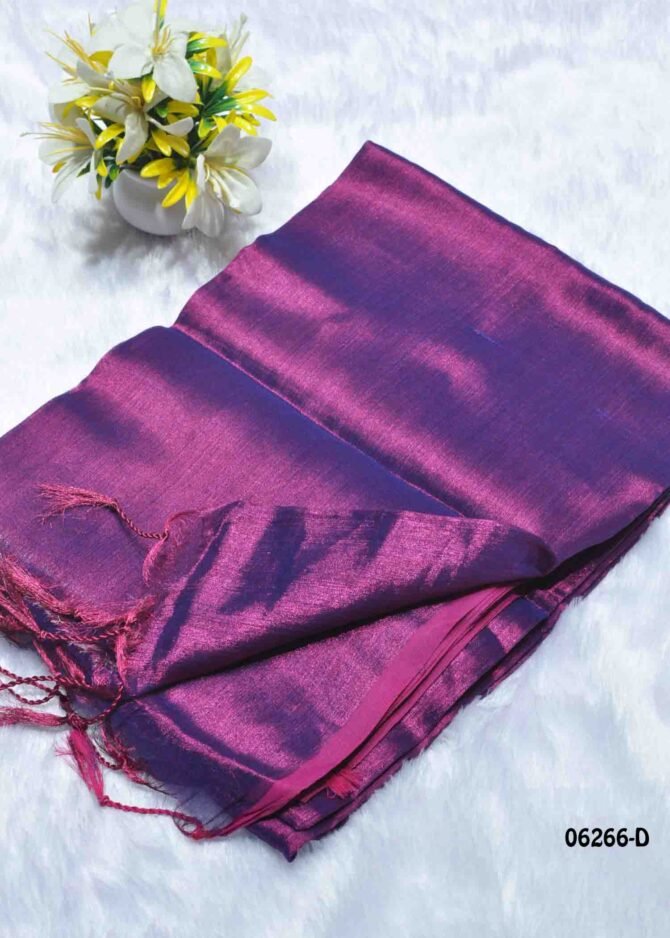 Yashika - 06266-D Plum Purple Color Excellent Plain Uppada Saree CM1210320 (RR2E)