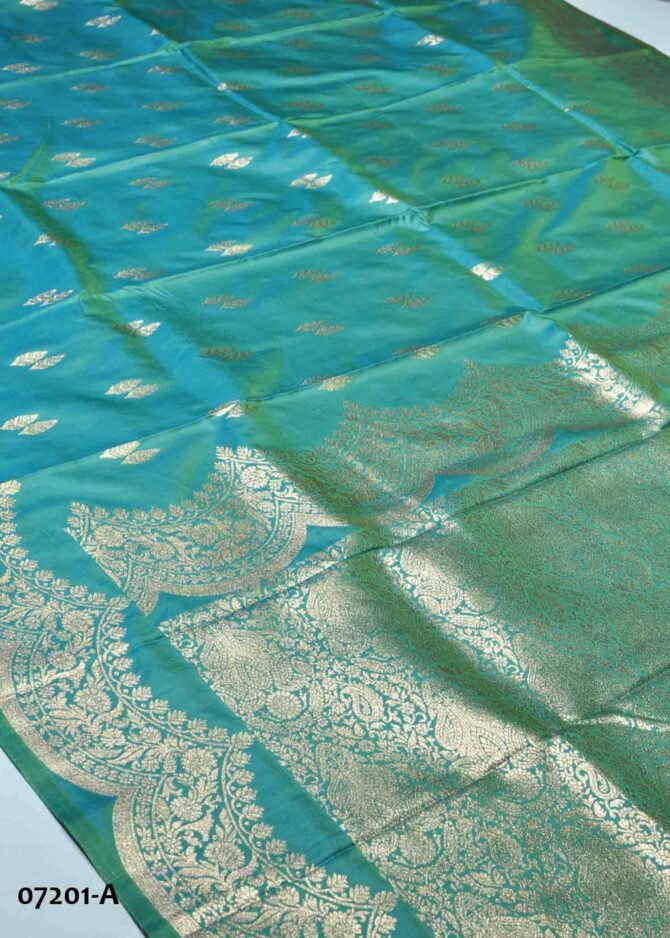 Haasini - 07201-A  Aquamarine Green Color Excellent Banarasi Saree CM1238350 (LR1D)