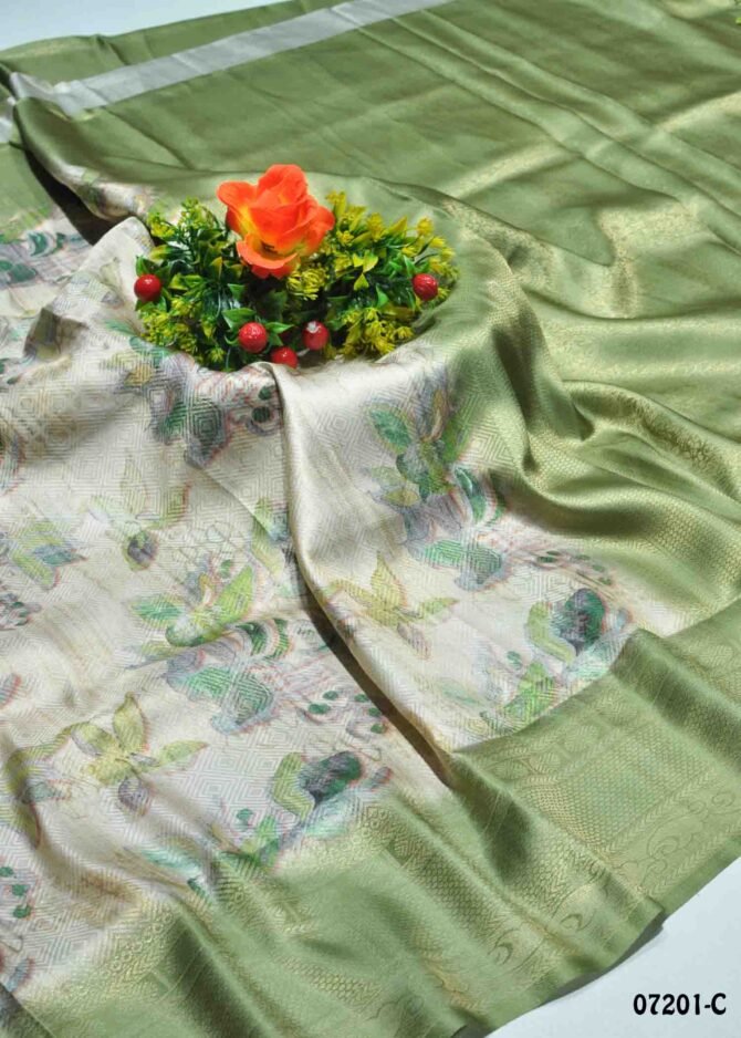 Rakshitha -07201-C  Light Green Color Traditonal Look Softy Silk Saree CM1222924 (LR3E)