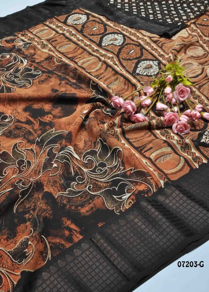 Nandini -07203-G  Dark Brown Color New Arrival Trending Soft Georgette Saree CM1248914 [LR9D]
