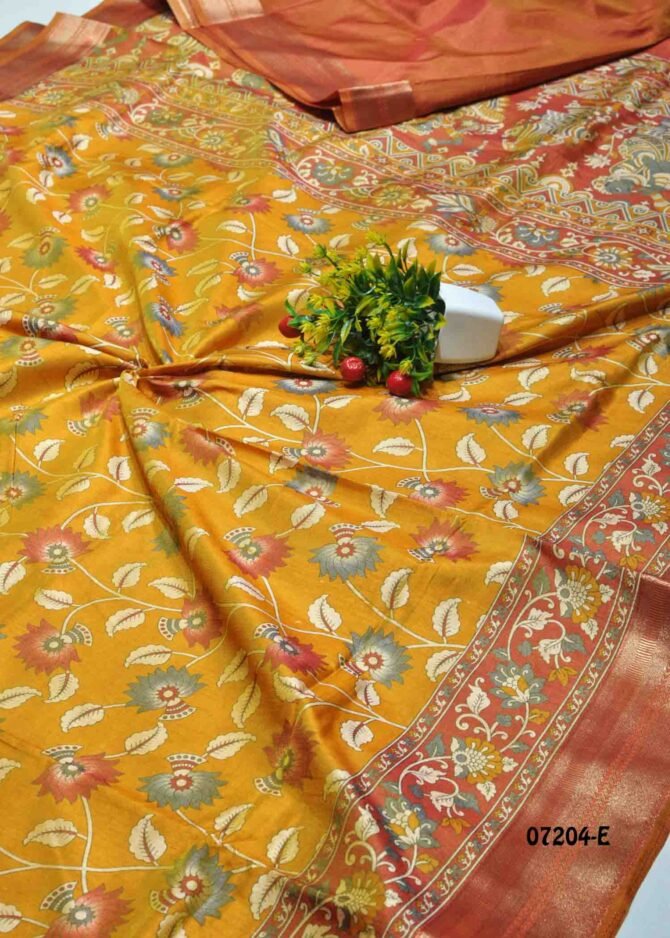 Hirishmitha - 07204-E  DarkYellow Color Traditional Wear PochamPally Saree CM1238635 (RR1C)