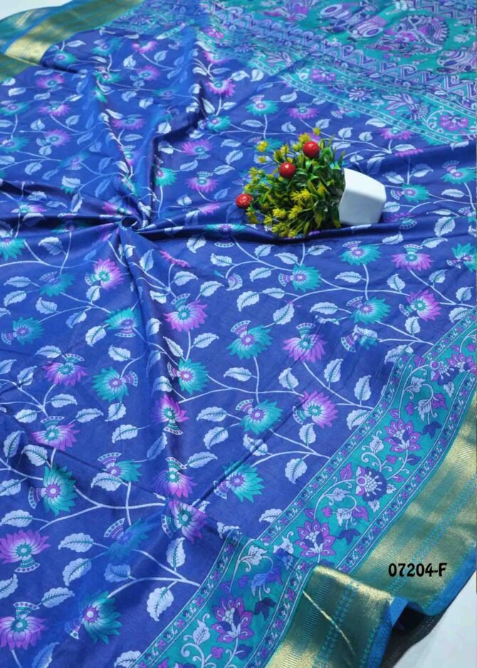 Hirishmitha - 07204-F  RoyalBlue Color Traditional Wear PochamPally Saree CM1238635 (RR1C)