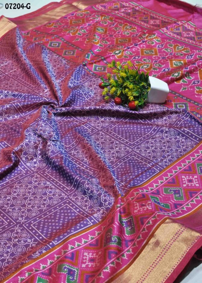 Pratiksha - 07204-G  ThistlePurple Color Traditional Wear PochamPally Saree CM1238635 (RR1C)