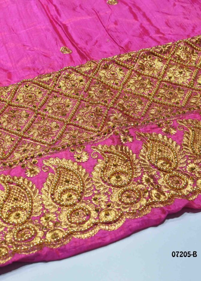 Venba -07205-B Bright Pink Color Bahubali Sana Silk Blouse Material CM1233826 (RR1B)