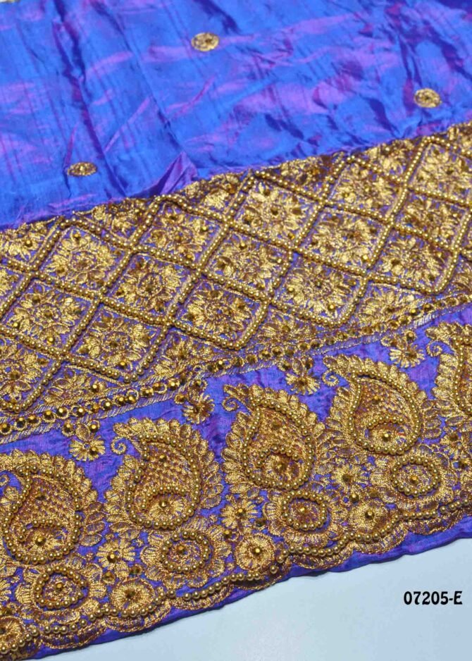 Venba -07205-E Blue Color Bahubali Sana Silk Blouse Material CM1233826 (RR1B)