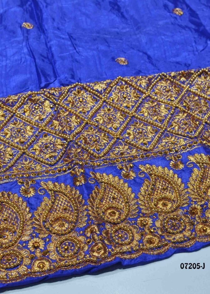 Venba -07205-J Admiral Blue Color Bahubali Sana Silk Blouse Material CM1233826 (RR1B)