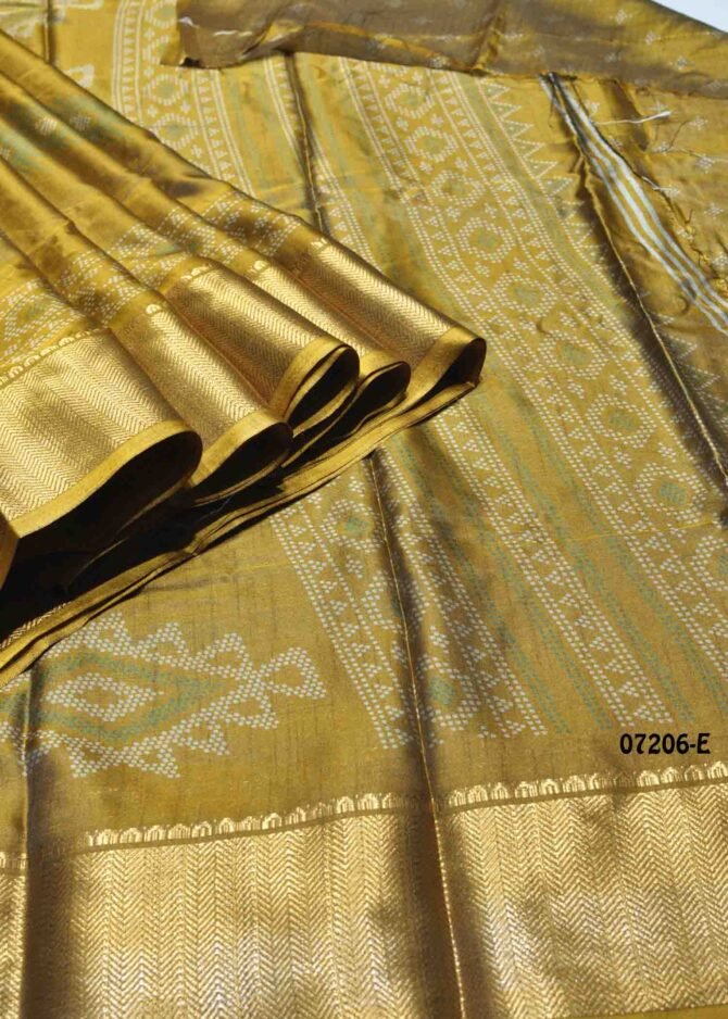 Shalini - 07206-E  FlaxYellow Color Dola Silk Saree CM1236553 (RR1D)