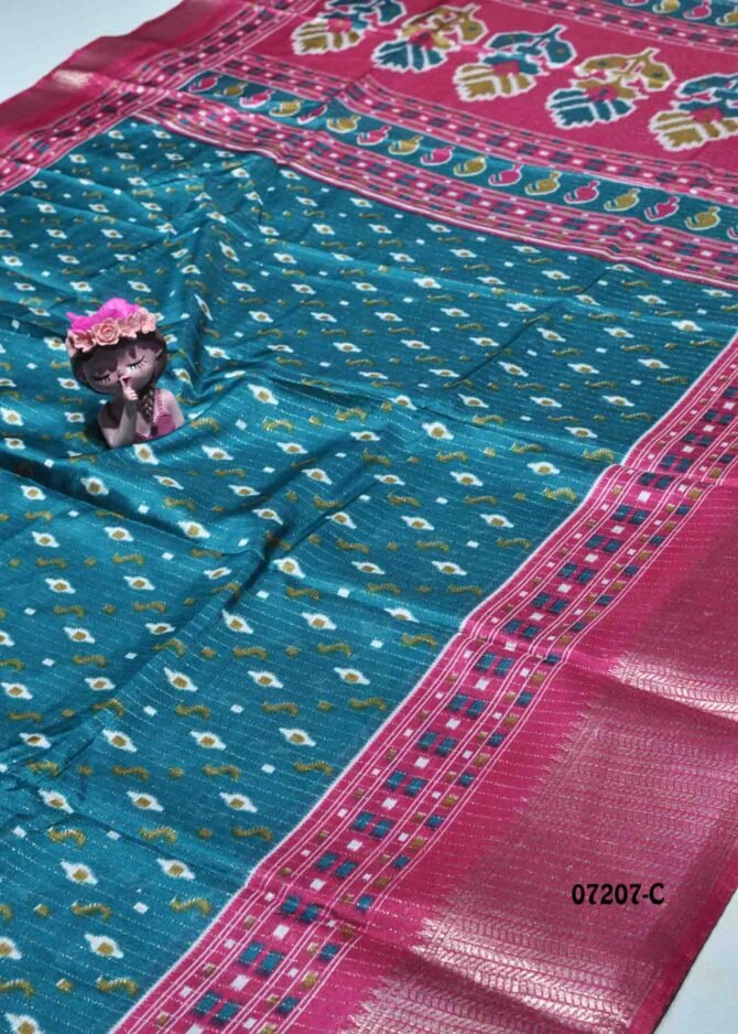 Agathazhagi -07207-C  Peacockblue Color Beautiful Look  Dola Silk Saree CM1221023 (RR1E)