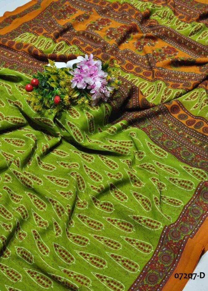 Nilashini -07207-D  Pear Green Color Simply Soft Synthetic Saree CM1241890 [LR9C]