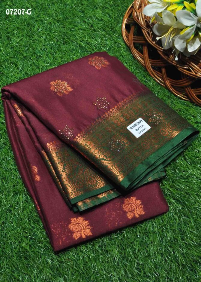 Magizhazhinie - 07207-G  Maroon Color Traditional Look Mysore Crepe Silk Saree CM1253235 (LR3E)