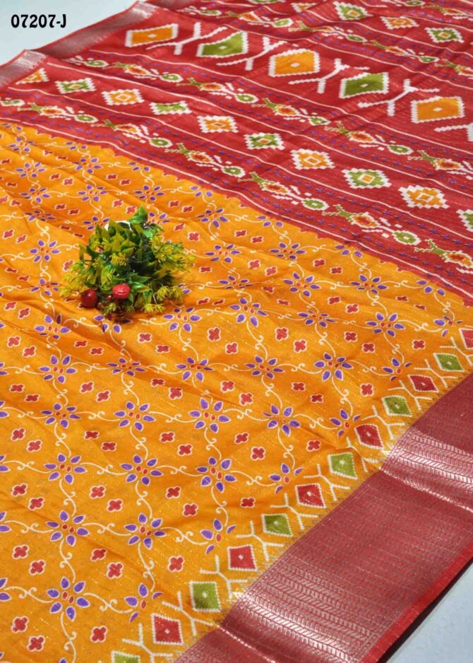 Akshitha -07207-J   DarkYellow Color Beautiful Look  Dola Silk Saree CM1221023 (RR1E)