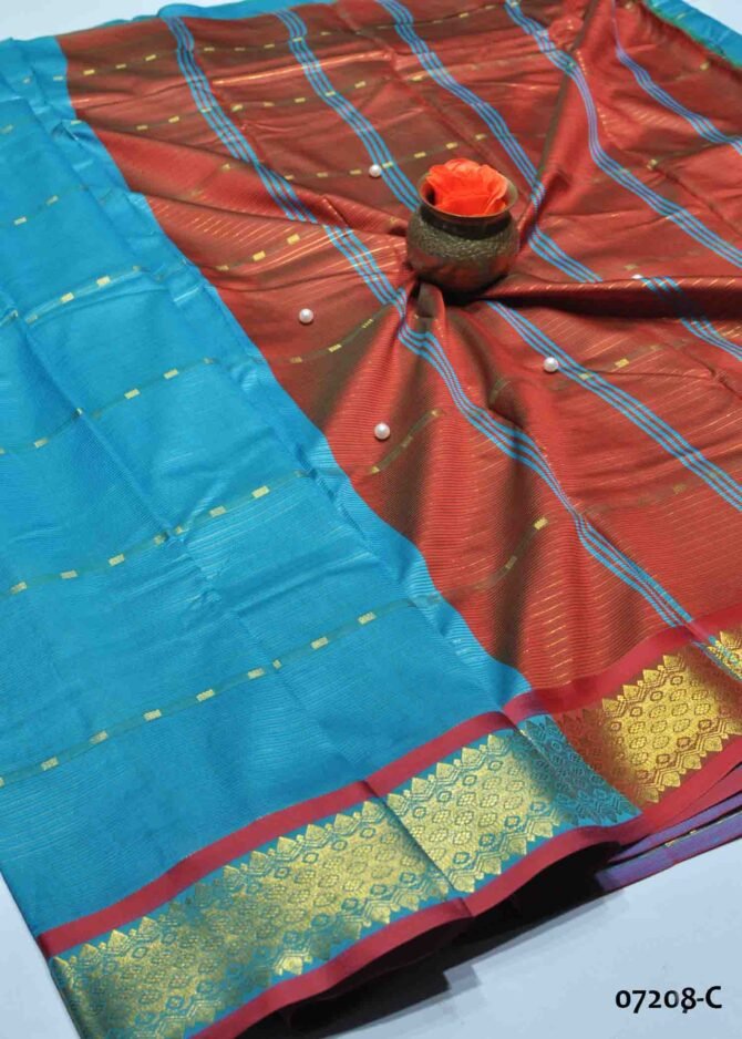 Aliya - 07208-C  Skyblue Color Excellent  Aparna Saree CM1246051 [LR1D]