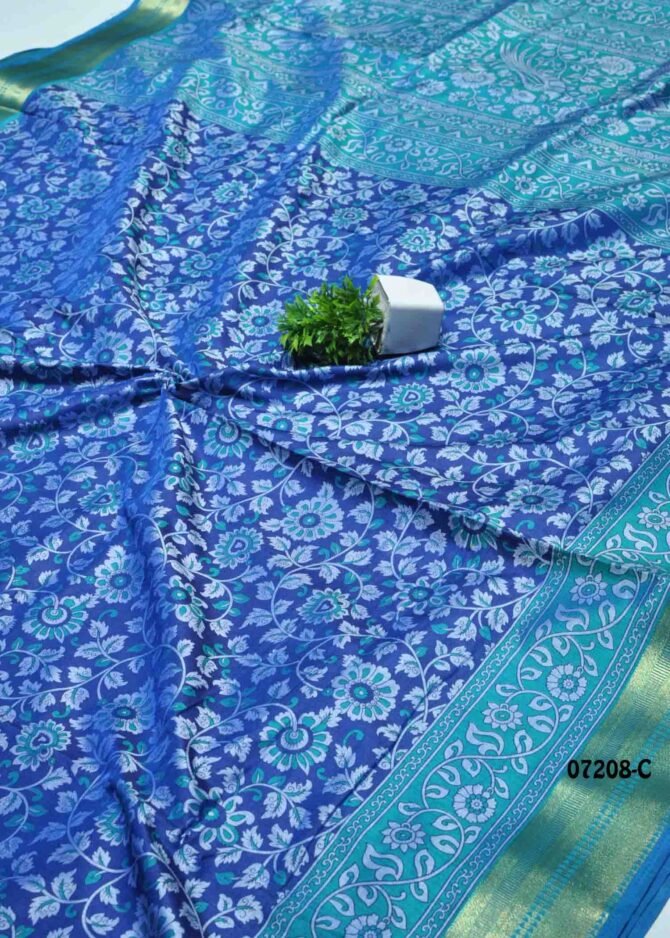 AnjuSri - 07208-C  YaleBlue Color Traditional Wear PochamPally Saree CM1238635 (RR1E)