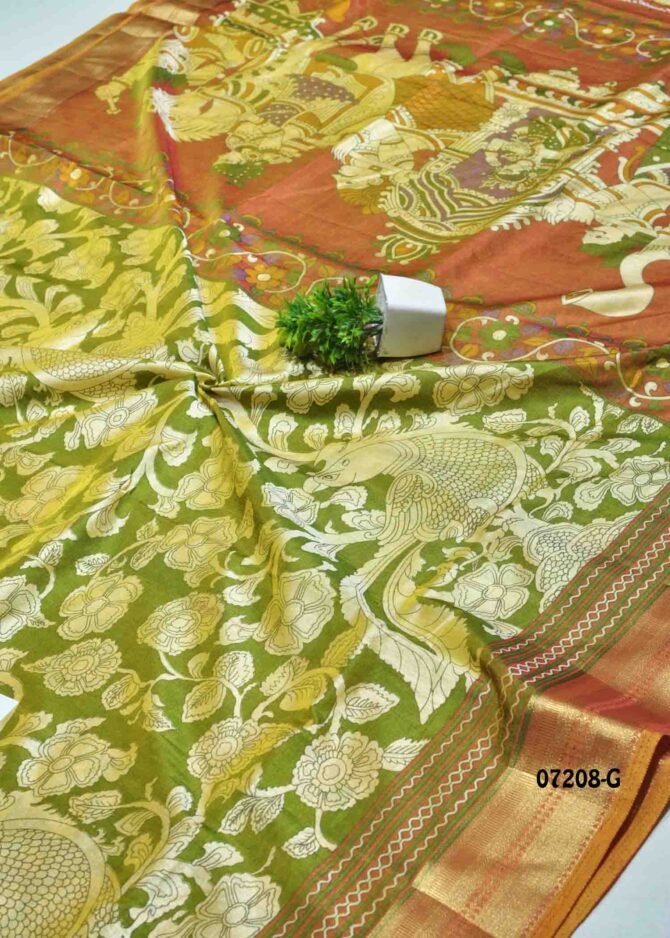 Anuksha - 07208-G  FernGreen Color Traditional Wear PochamPally Saree CM1238635 (RR1E)