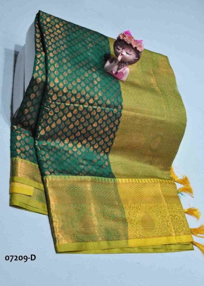 Dikshitha - 07209-D  Green Color Grand Look Traditonal Wear Raw Silk Saree CM1246086 (LR1C)