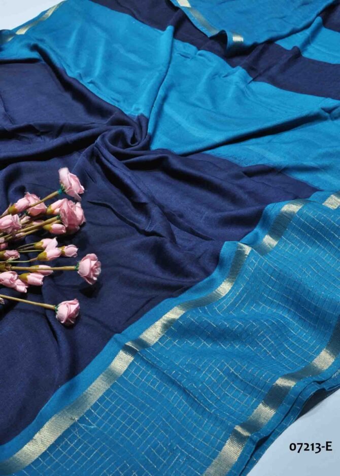 Saadhana -07213-E  Navyblue Color New Arrival Soft Moss Chiffon Saree CM1237404 (LR5D)