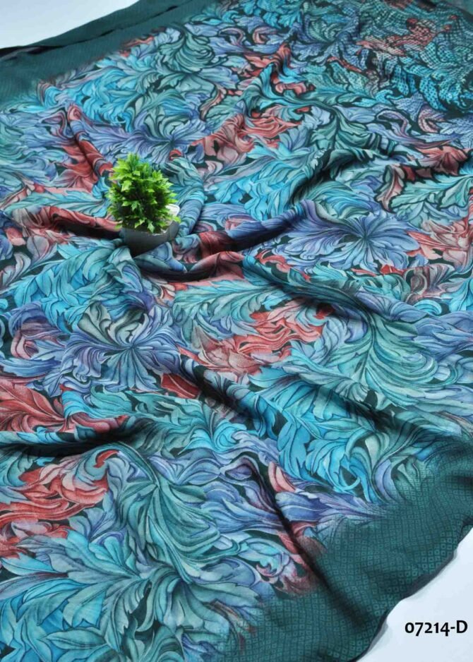 Nikitha -07214-D  Multi Color Fantastic Soft Georgette Saree CM1243559 (LR11D)