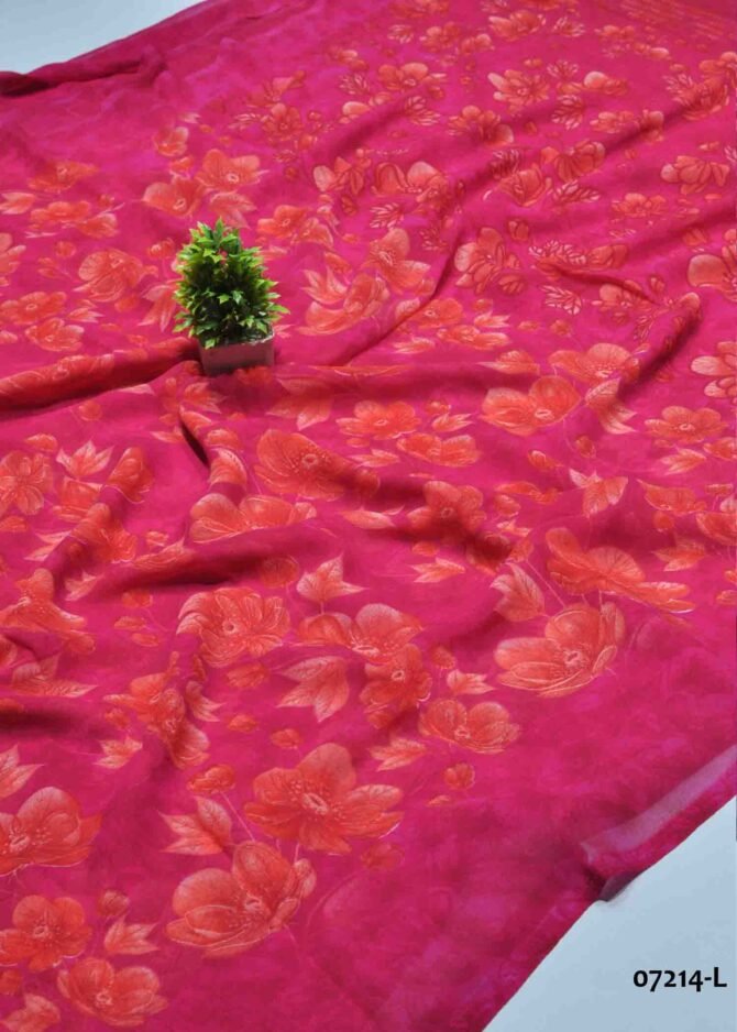 Nizhani -07214-L  HotPink Color Fantastic Soft Georgette Saree CM1243559 (LR11D)