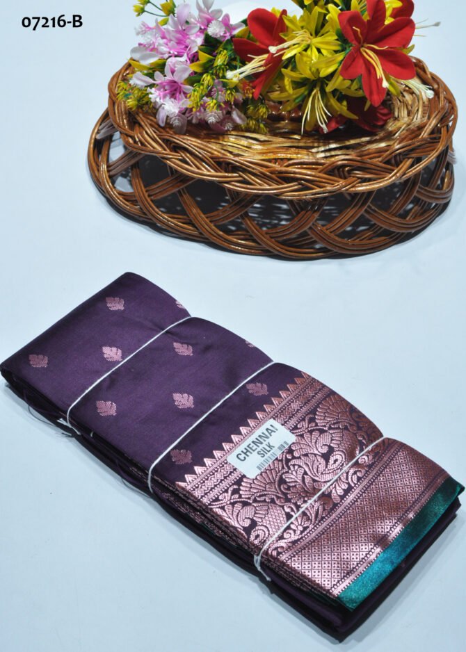 Anushara - 07216-B  Dark Purple Color Excellent Look Lichi Silk Saree CM1239110 [LR3D]