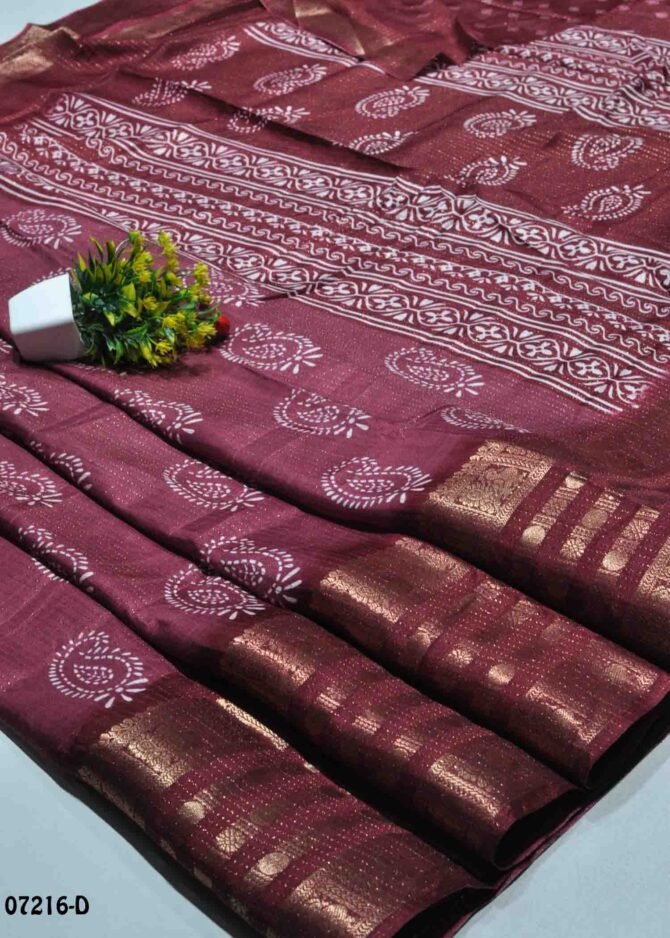 Rakshitha -07216-D Merlot Purple Color Taditional Look  Dola Silk Saree CM1240548 (RR2C)