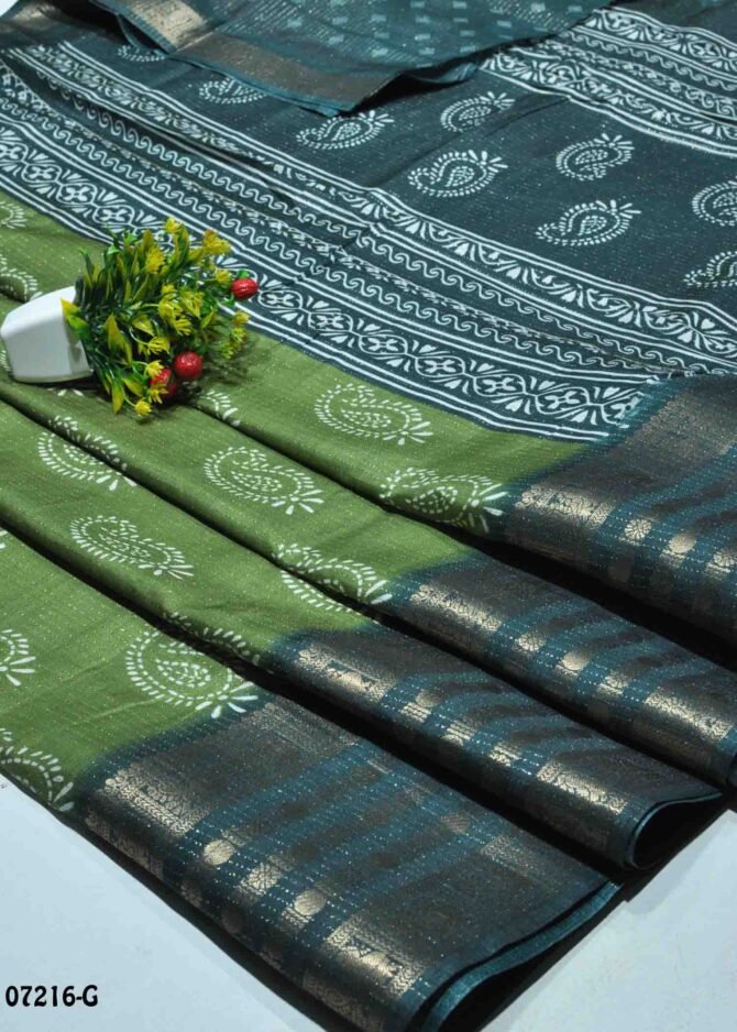 Rakshitha -07216-G Grasshopper Green Color Taditional Look  Dola Silk Saree CM1240548 (RR2C)