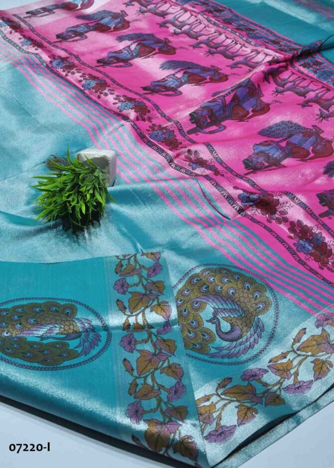Niyashini -07220-I   Pine Blue Color Elagant Rich Look Poly Silk Cotton Saree CM1246773 (LR13C)