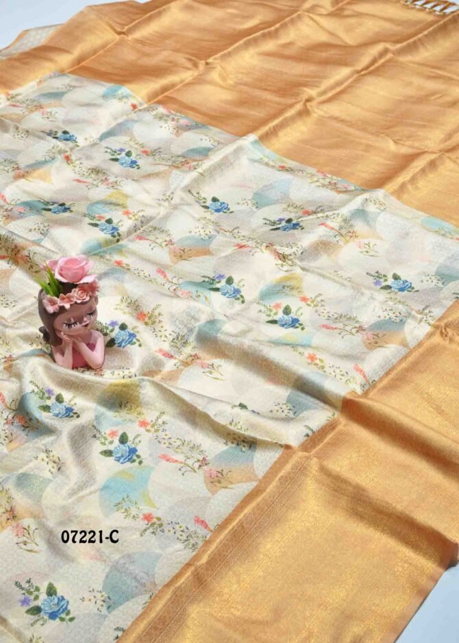 Harivarthini -07221-C Tan Color Beautiful Look Soft Silk Saree CM1221669 (RR3D)