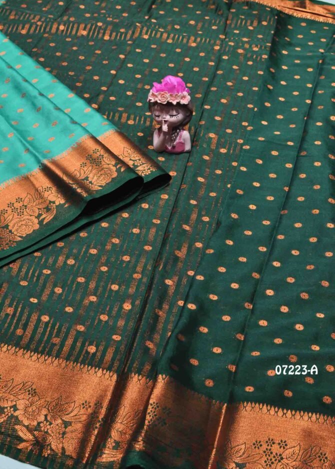 Aaradhana -07223-A TiffanyGreen Color  Traditonal Wear Crepe Silk Saree CM1242446 (RR3C)
