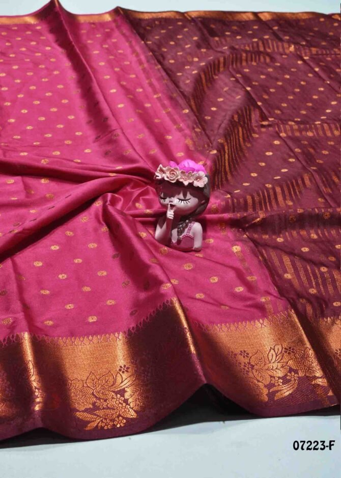 Aaradhana -07223-F  DarkPink Color  Traditonal Wear Crepe Silk Saree CM1242446 (RR3C)