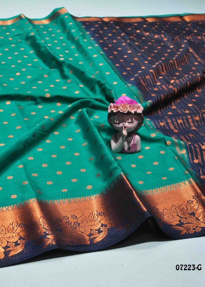 Aaradhana -07223-G  TurtleGreen Color  Traditonal Wear Crepe Silk Saree CM1242446 (RR3C)