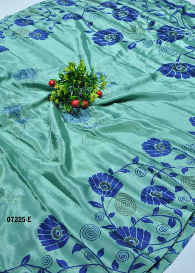 karthika -07225-E Basil Green Color Floral Printed Crepe Saree CM1240550 (RR3C)