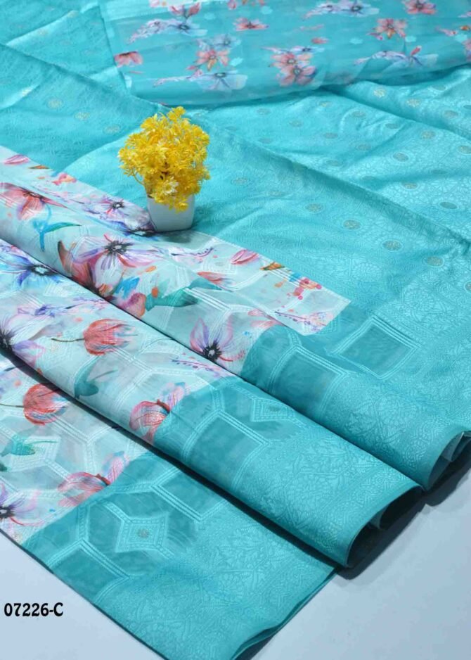Kanimozhi -07226-C Arctic Blue Color Beautiful Look Chanderi Saree CM1240528 (RR3C)