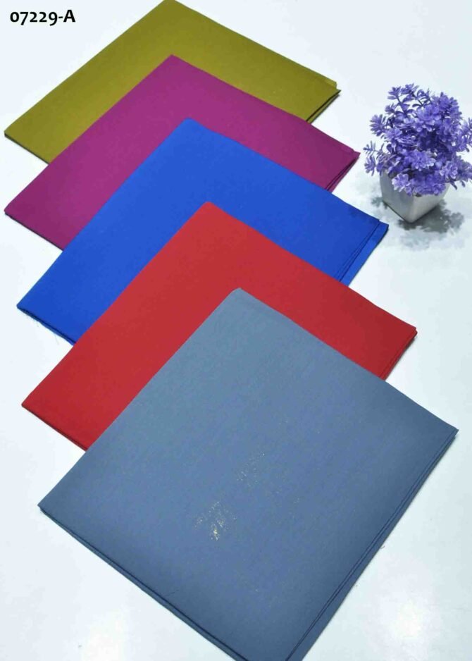 Kavy - 07229-A  Multi Color Two By Two Cotton Blouse Material (Pack of 5) CM1243267  [LR12C]