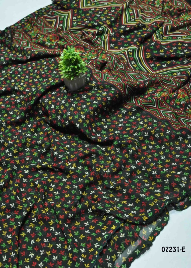 Harsha -07231-E  Green Color Soft Georgette Saree CM1245421 (LR11C)