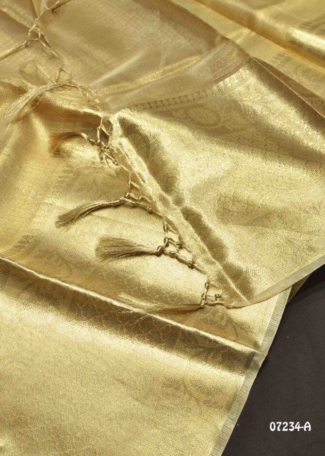 Yashashvi  - 07234-A  Gold Color New Arrival Excellent Tissue Silk Saree CM1244621