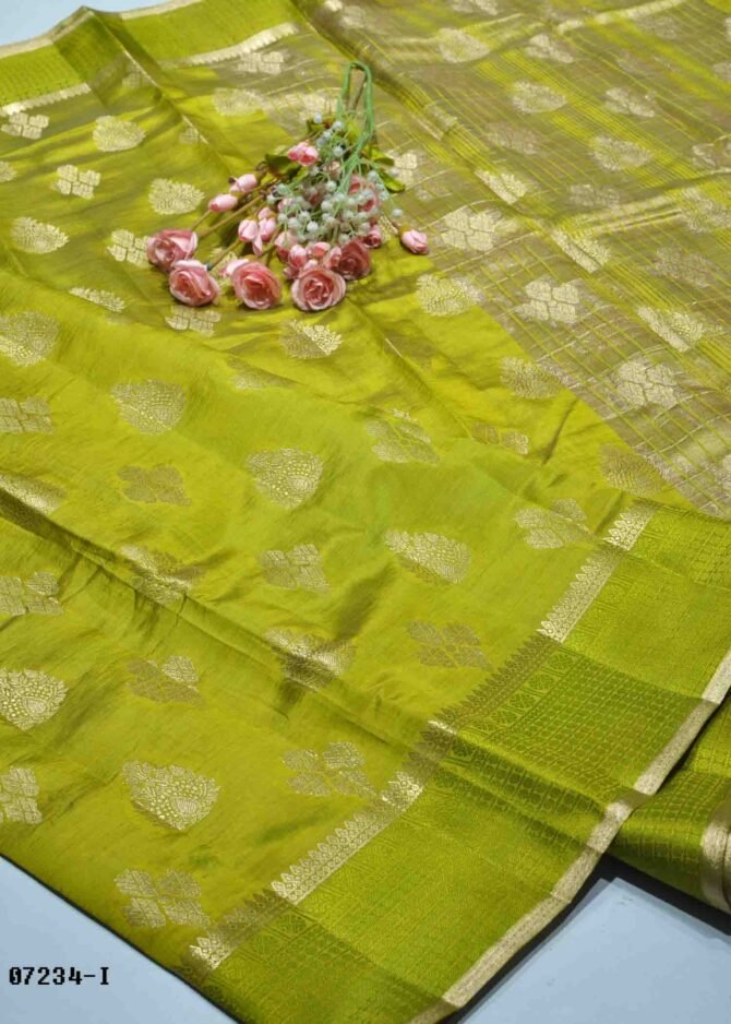 Ayushka - 07234-I  Cactus Green Color Grand Look Traditonal Wear Raw Silk Saree CM1249524 (LR3D)