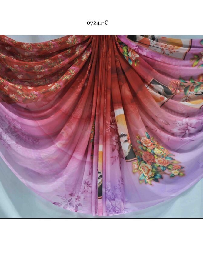 Lakshitha -07241-C  Brown Color Digital Print Soft Synthetic Saree CM1246297 (LR11C)