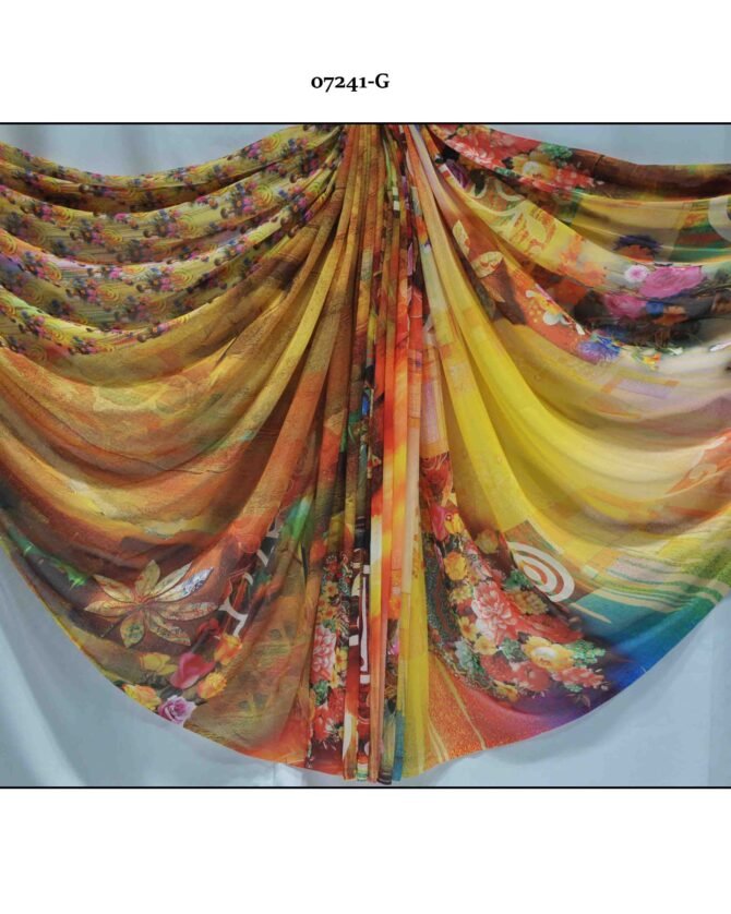 Lakshitha -07241-G  Yellow Color Digital Print Soft Synthetic Saree CM1246297 (LR11C)