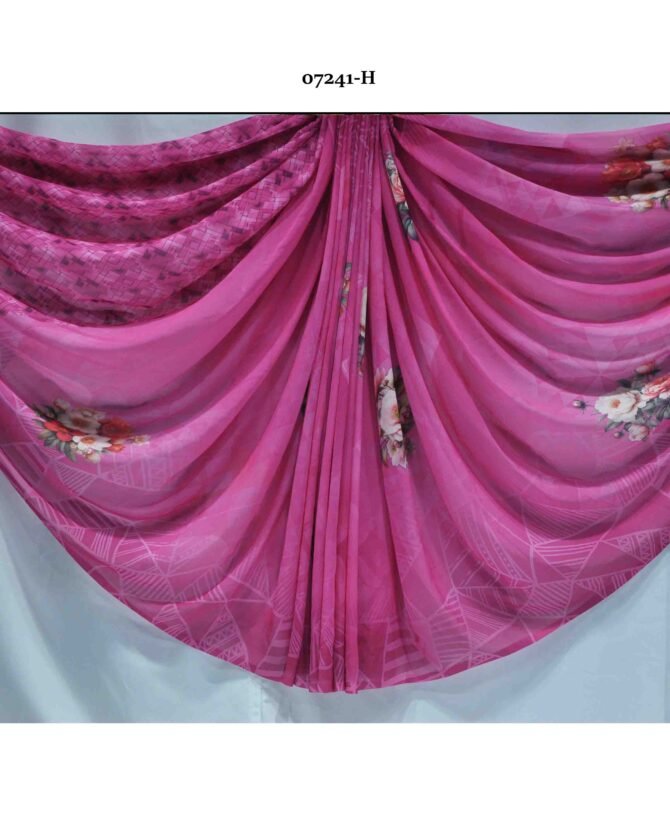 Nivathitha -07241-H  Pink Color Digital Print Soft Synthetic Saree CM1246297 (LR11C)