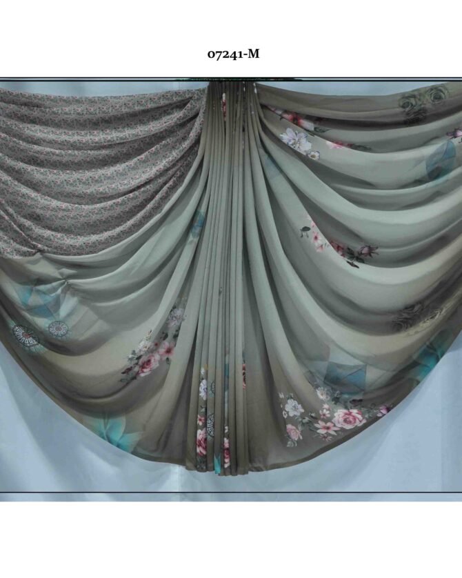 Nivathitha -07241-M  Died Clay Grey Color Digital Print Soft Synthetic Saree CM1246297 (LR11C)