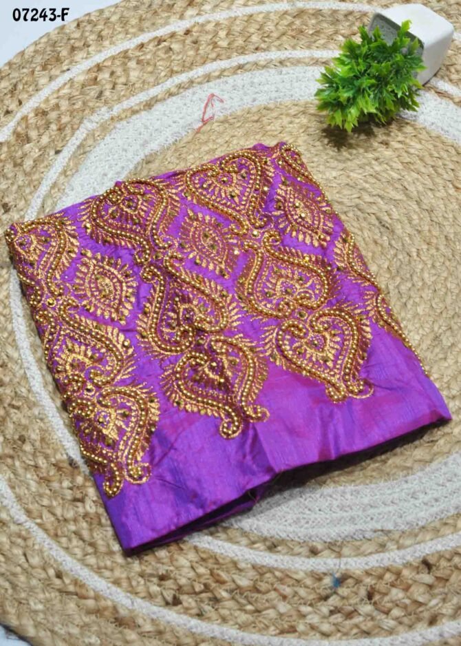 Mayurika -07243-F  MardiGas Purple Color Bahubali Sana Silk Blouse Material CM1243271 (RR1C)