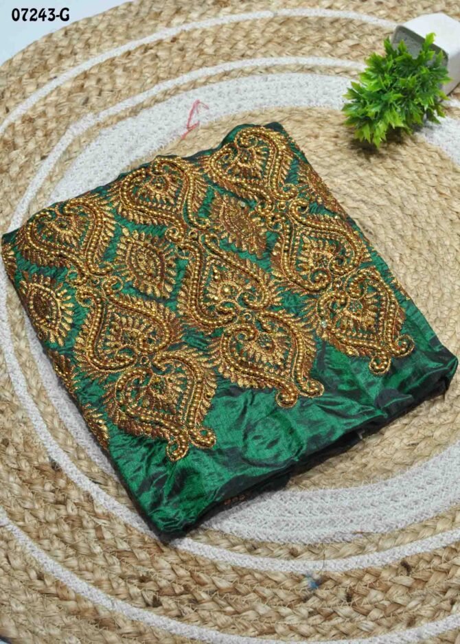Mayurika -07243-G  Dark Green Color Bahubali Sana Silk Blouse Material CM1243271 (RR1C)