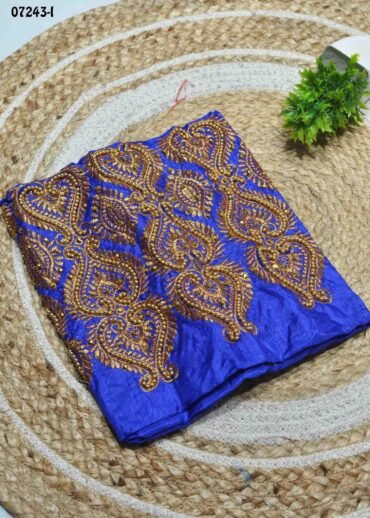 Mayurika -07243-I  Royal Blue Color Bahubali Sana Silk Blouse Material CM1243271 (RR1C)